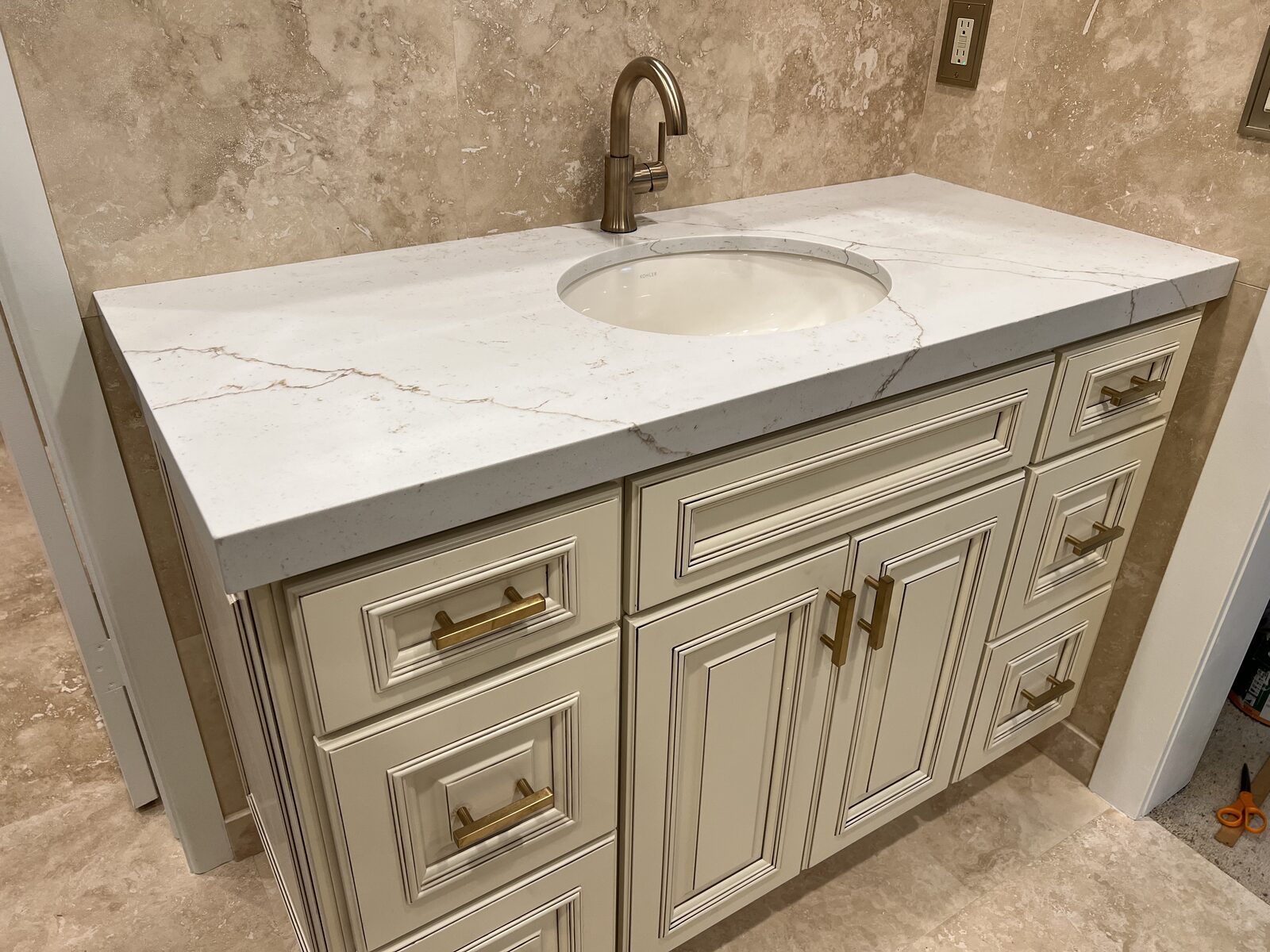 Bathroom remodel by Tobin Construction