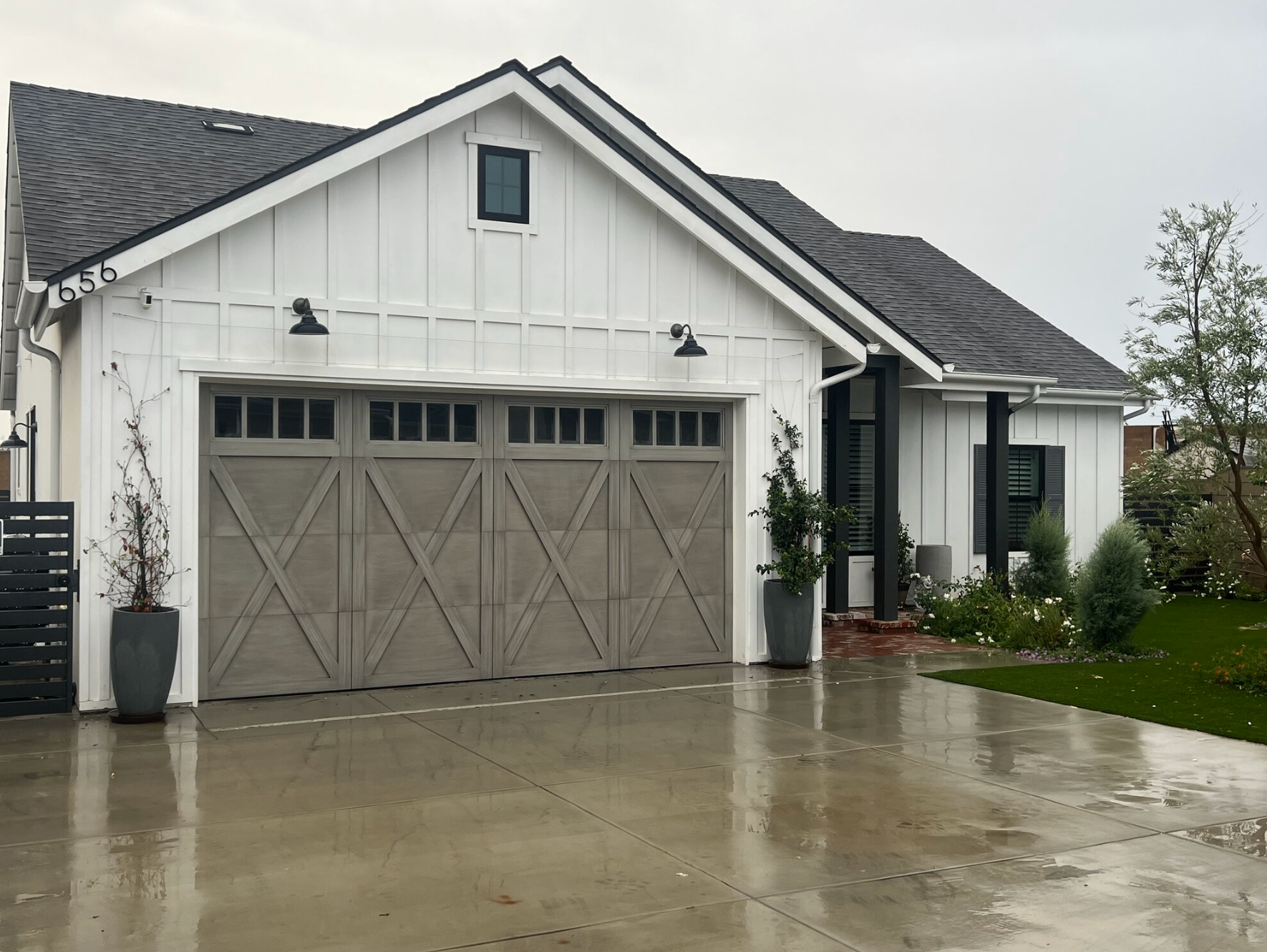 Custom farmhouse-style home built by Tobin Construction