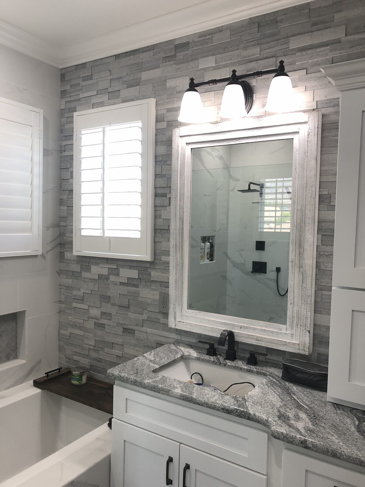 Bathroom remodel by Tobin Construction